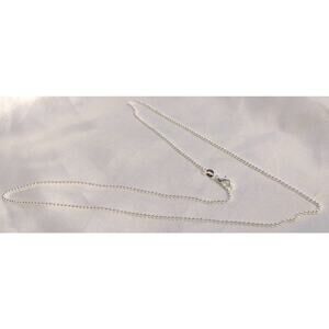 Sterling Silver 925 Plated 22‎ Inch Ball Chain Necklace New Thin 1/16th" Lobster